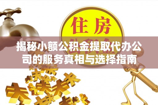 友谊揭秘小额公积金提取代办公司的服务真相与选择指南